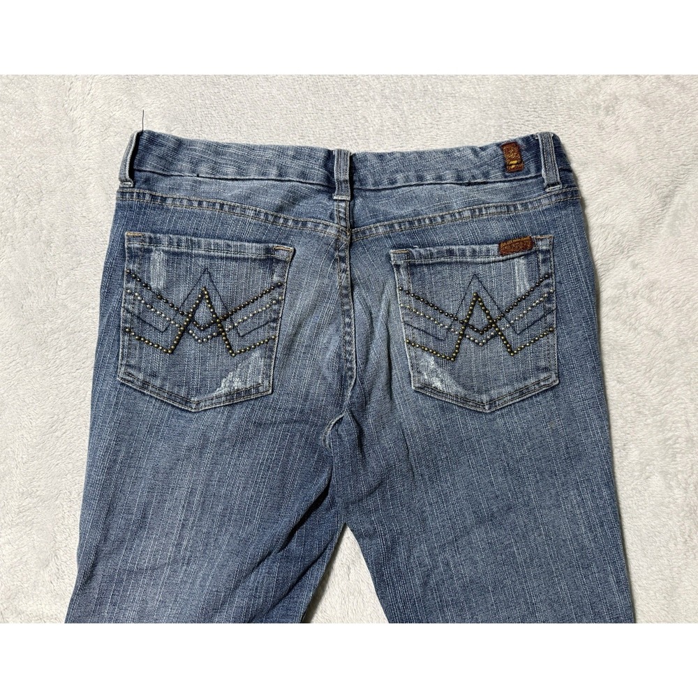 7 For All Mankind Jeans Womens 30 "A" Pocket Denim Blue Bootcut 30x31